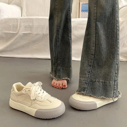 Women Shoes Autumn Casual Female Sneakers Clogs Platform Flats Modis All-Match Wedge Basket Fall Creepers Dress Cute New Su