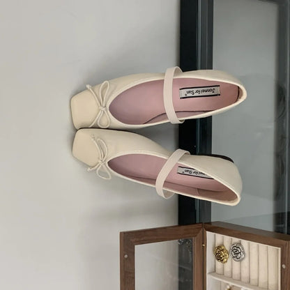 Summer Shoes Ladies Low Heels Round Toe Soft Shallow Mouth Casual Female Sneakers Bow-Knot 2025 Comfortable Butterfly New Flower