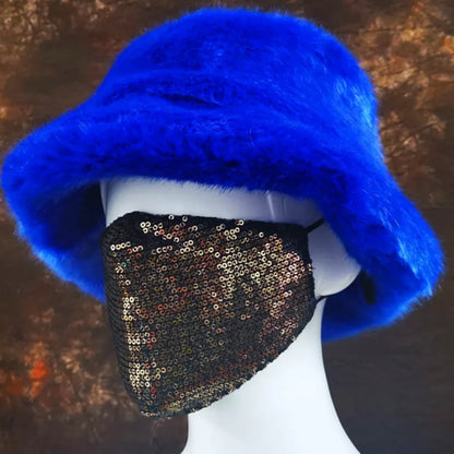 Winter 58-60cm XL Faux Fur Bucket Hat For Women Outdoor Warm Luxury Oversize Fisherman Hat Girl Trendy Party Long Fur Panama Cap