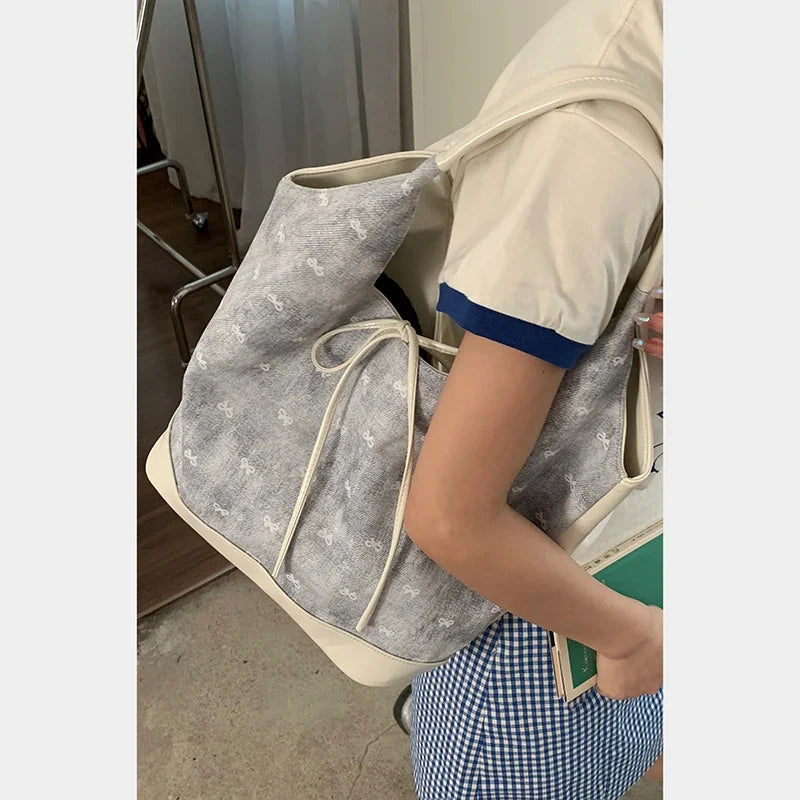 Korean Niche Design Tote Bags for Women Fashion Canvas Shoulder Versatile Underarm Bag