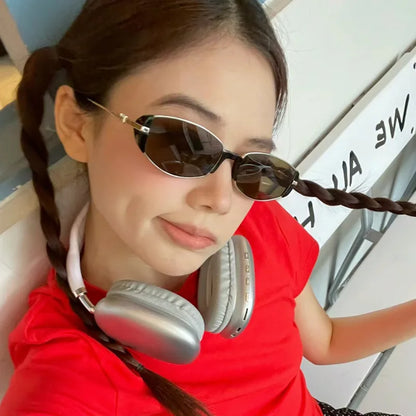 Trendy Small Square Women's Sunglasses Metal Frame Sun Glasses Vintage Shades UV400 Eyewear Narrow Eyeglasses Driver Goggle