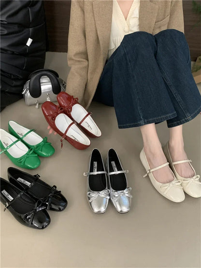 New Women Flat Shoes Fashion Shallow Ladies Casual Soft Mary Jane Shoes Outdoor Dress Flat Ballet Shoes