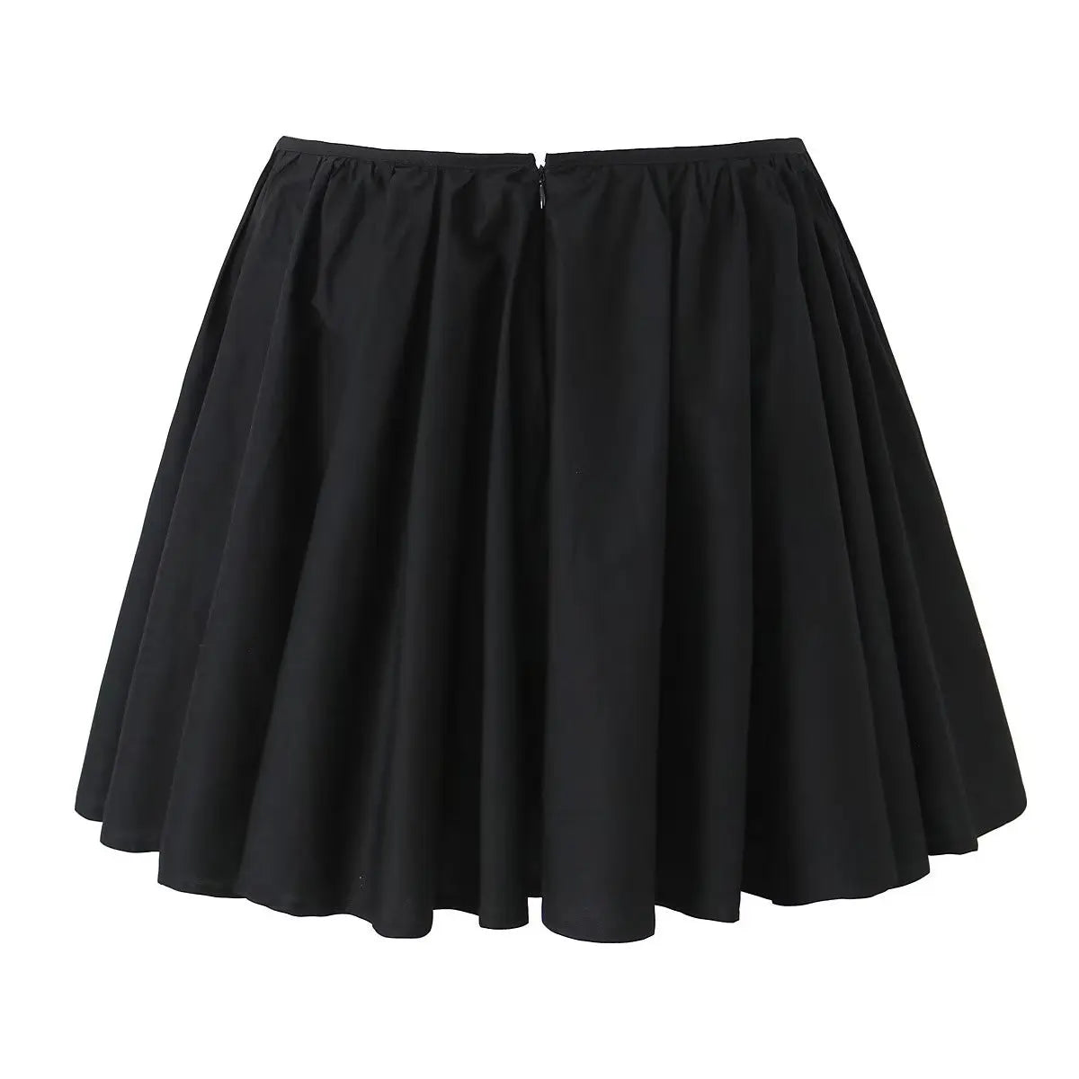 Lacing Up Bow Zipper Waist Asymmetrical A-lined Ruched Mini Skirt Skater Skirts sexy women black mini skirt