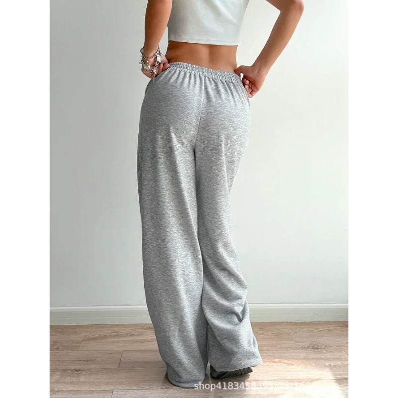 Spring & Summer New Style Women's Casual Versatile Best-Selling Loose Solid Color Minimalist Fashion Floor-Length Pants