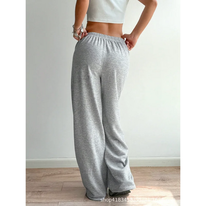 Spring & Summer New Style Women's Casual Versatile Best-Selling Loose Solid Color Minimalist Fashion Floor-Length Pants