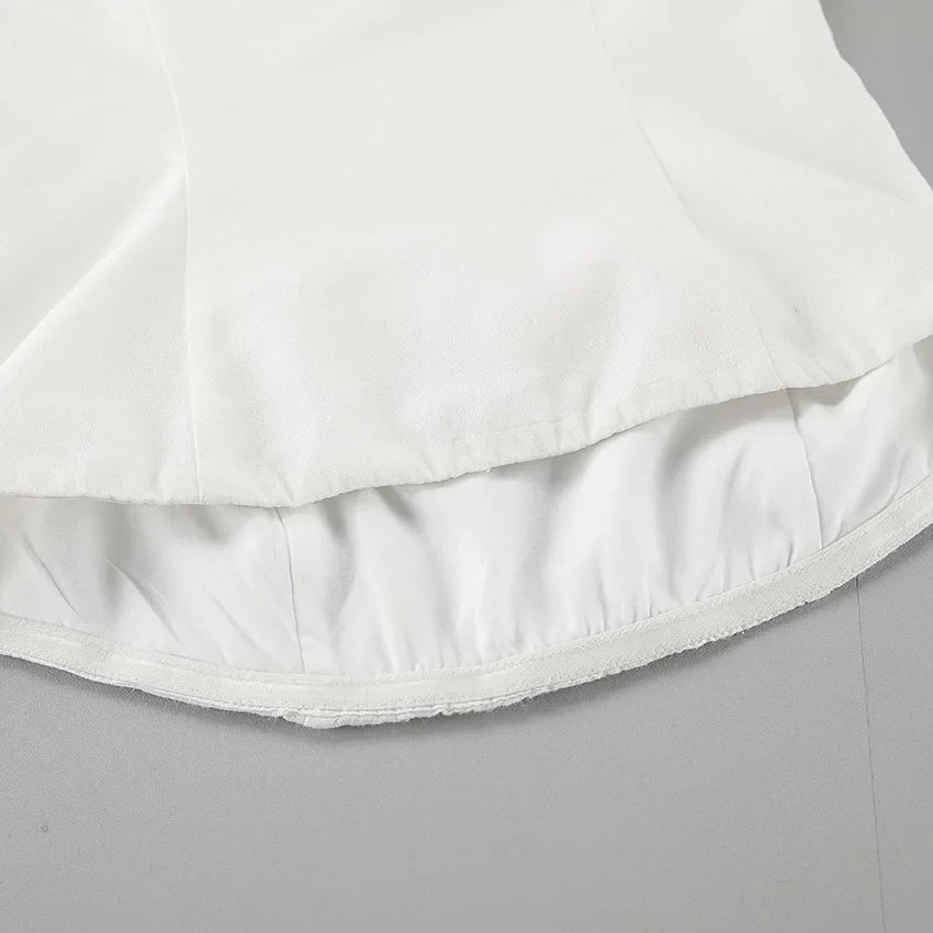 White Simple Wide Leg Pants Sets Women Summer New Off Shoulder Sleeveless Tube Tops Streetwear Fashion Casual Pants 2 Piece Set