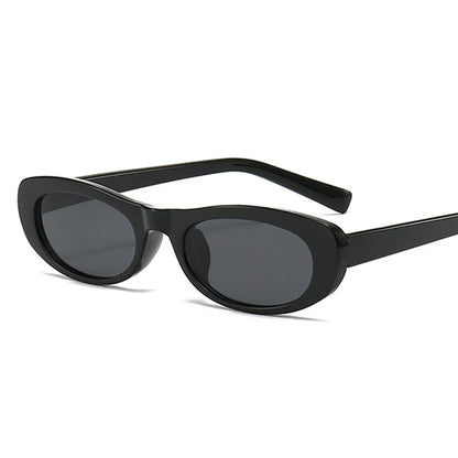 Fashion Cat Eye Sunglasses Women's Luxury Brand Small Oval Black Sun Glasses Women Goggle Trends Rectangle Eyewear UV