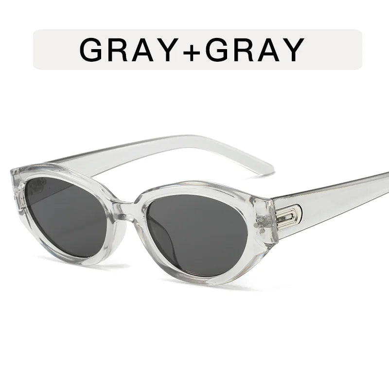 Fashion Oval Frame Sunglasses Personality Catwalk Small Frame Sunglasses Glasses Men's/Women's Universal UV400 Eyewear
