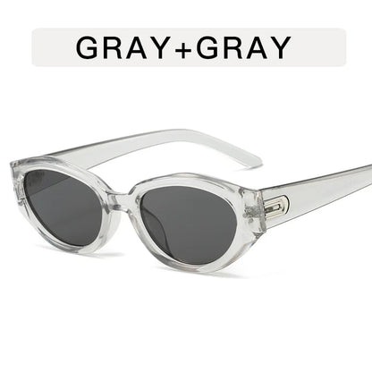 Fashion Oval Frame Sunglasses Personality Catwalk Small Frame Sunglasses Glasses Men's/Women's Universal UV400 Eyewear