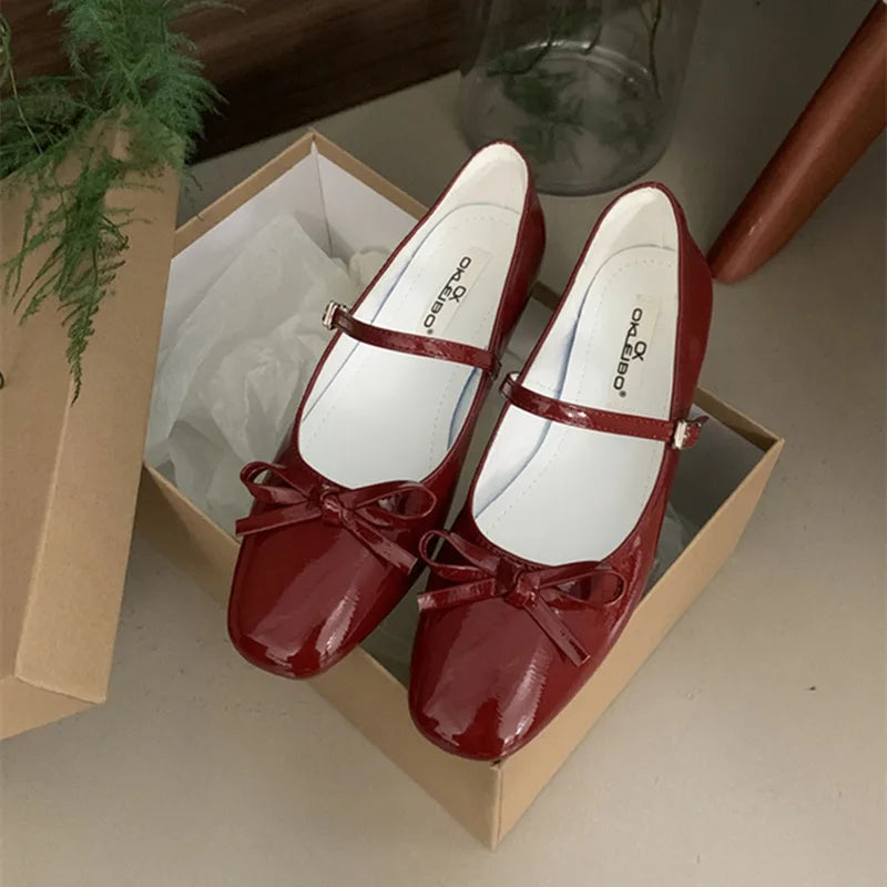 New Women Flat Shoes Fashion Shallow Ladies Casual Soft Mary Jane Shoes Outdoor Dress Flat Ballet Shoes