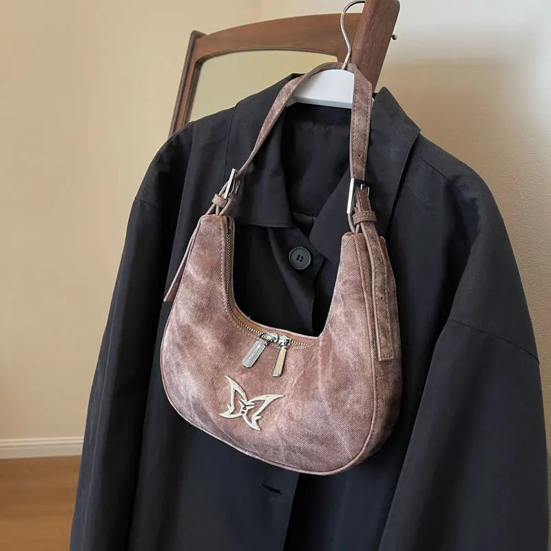 Elegant Women Underarm Top-handle Bag Single Shoulder Korean Crossbody Fashion New Niche Crescent Bags