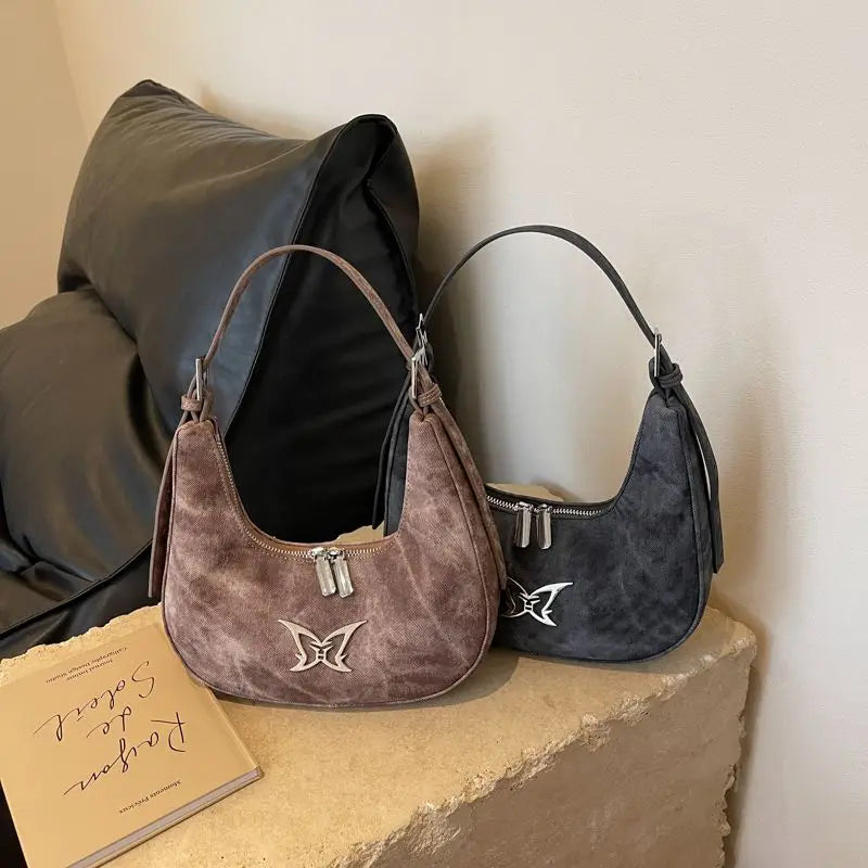 Elegant Women Underarm Top-handle Bag Single Shoulder Korean Crossbody Fashion New Niche Crescent Bags