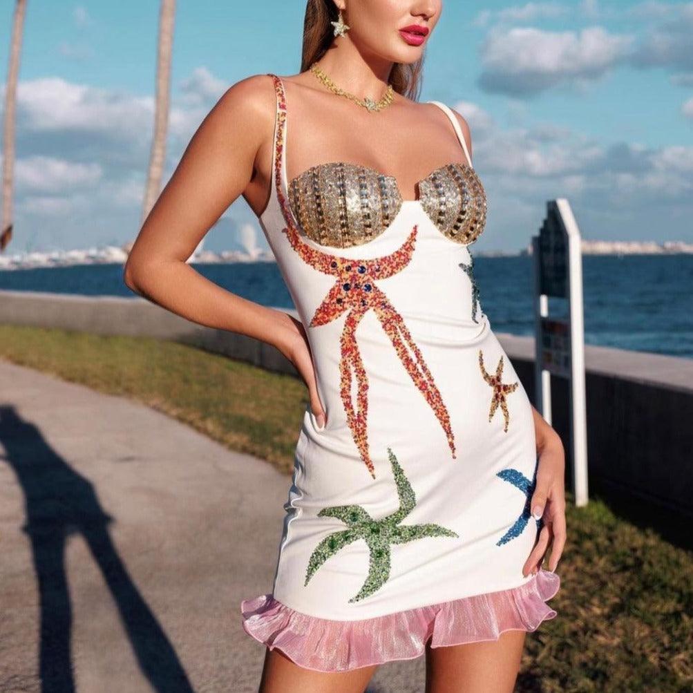 Strapless Sequin A-Line Mini Dress