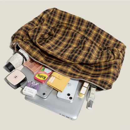 Large capacity women bag tote bag new plaid shoulder bag single shoulder bag crossbody bag