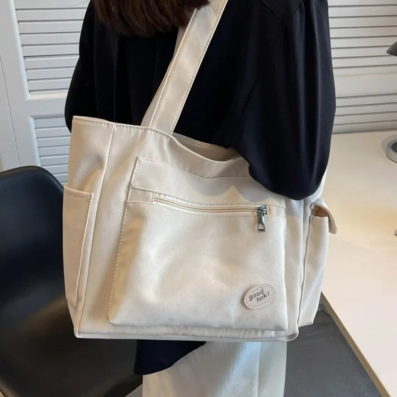 Korean Casual Tote High Quality Female Shoulder Solid Color Bags Large Capacity Ladies Handbags Women Fanny Pack