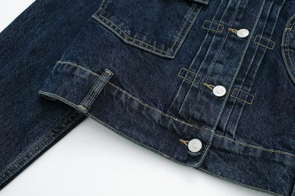 Women's New Plus Size Heart-shaped Pocket Denim Jacket Jacket for Women