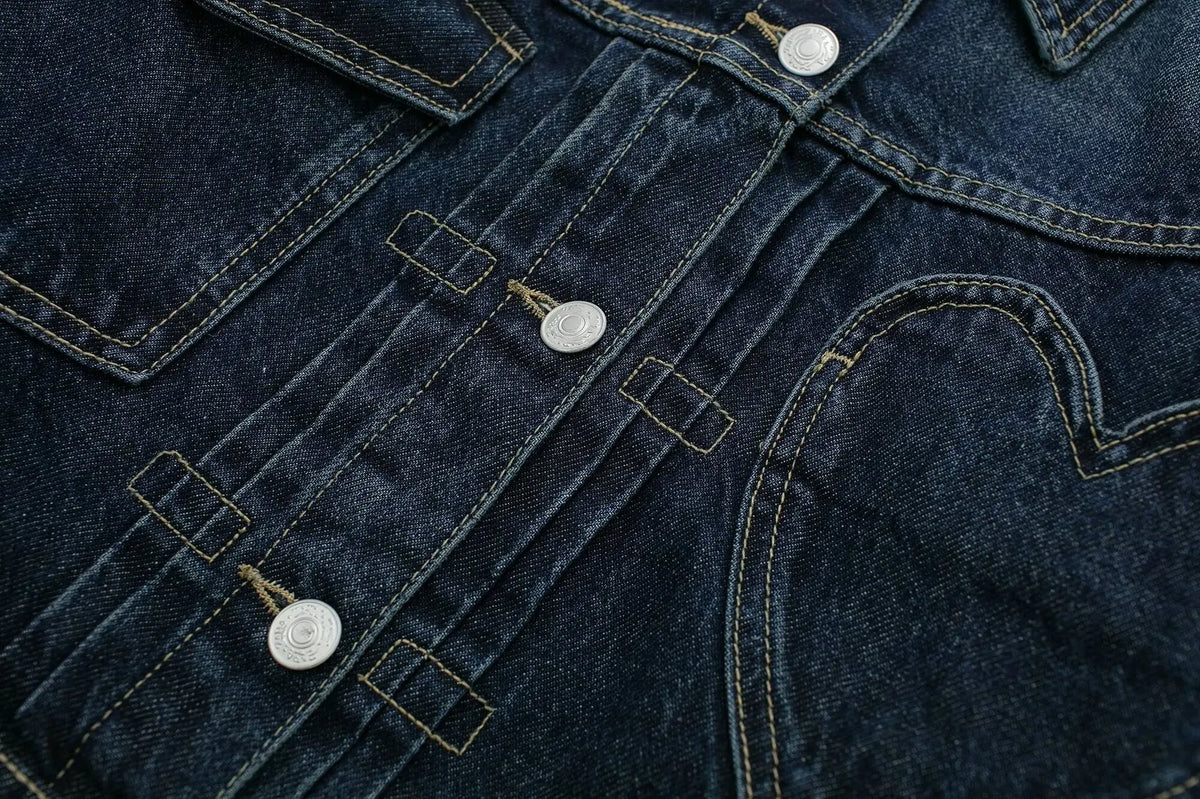 Women's New Plus Size Heart-shaped Pocket Denim Jacket Jacket for Women