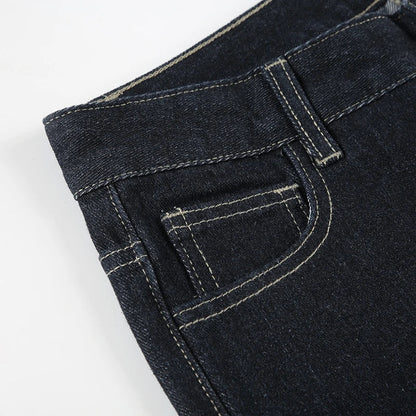 Basic Low Rise Straight Jeans Streetwear y2k Letter Embroidery Baggy Denim Pants Women's Trouser Vintage 2000s Mom Jeans