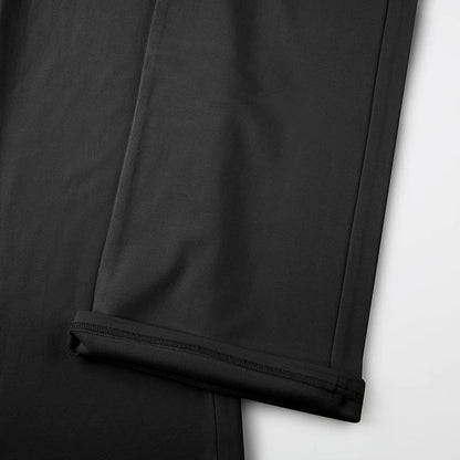 Drawstring Solid Women Slacks Turndown Waist Straight Casual Pants Concise Knitted Sweatpants All-matched Trousers Home