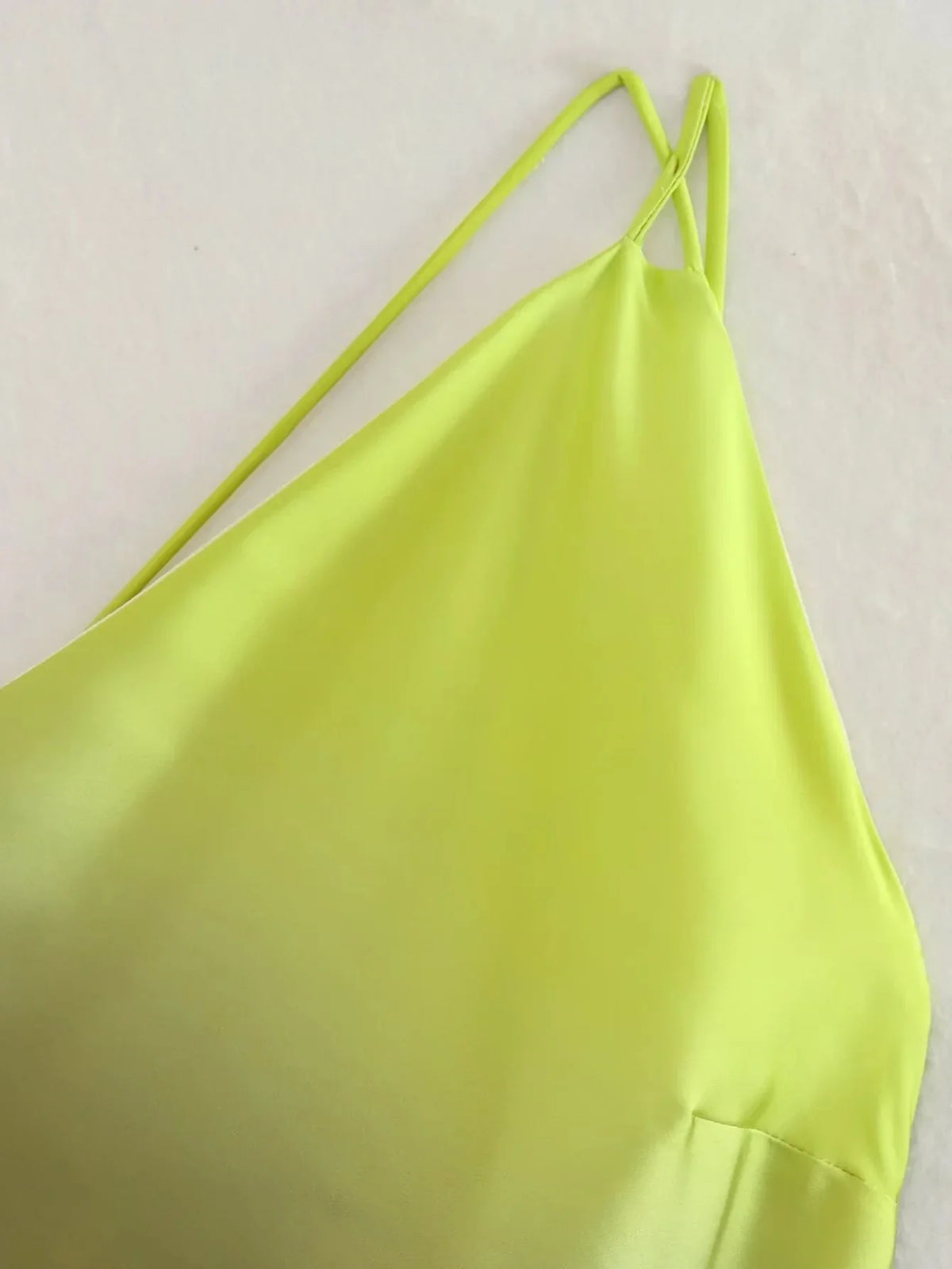 Summer Dress Women's Backless Maxi Party Satin Dress One Shoulder Asymmetrical Sleeveless Sexy Sundress Tie-dyed Long Vestidos