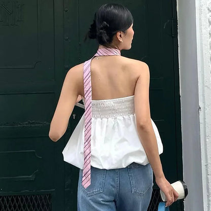 Solid Bandeau Top For Women Strapless Bra Puffy Bralette Mujer Backless Bustier Sleeveless Lenceria Femenina Ruched Y2k Tube Top