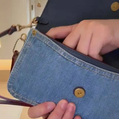 Single Shoulder Denim Crossbody Bag Fashion Retro New Women's Denim Small Bags