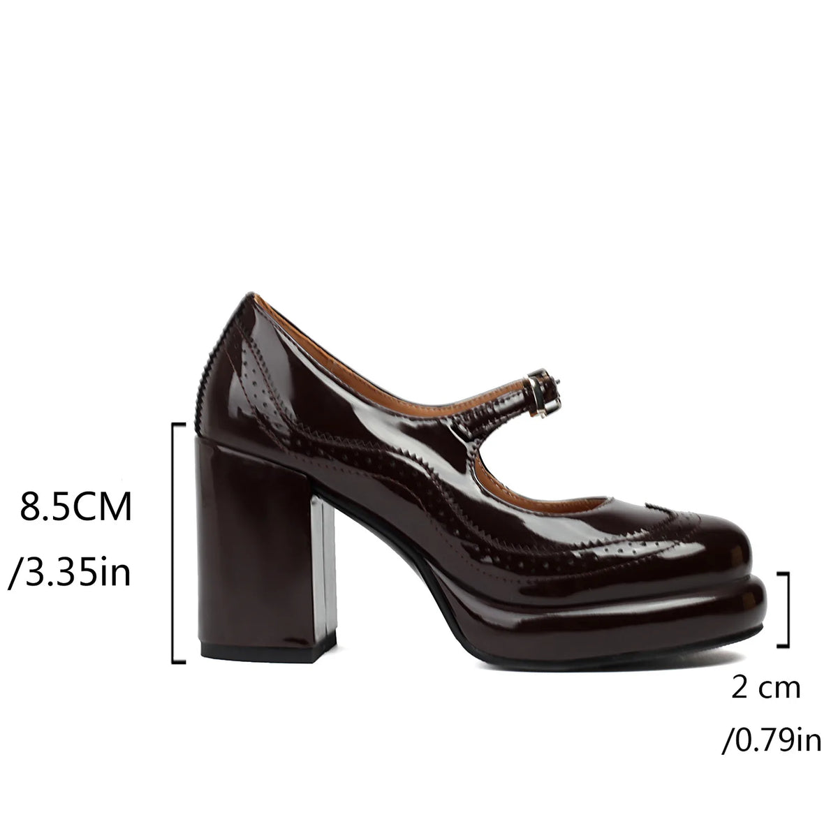 African Woman Shoe Chunky Sandals Round Toe Shallow Mouth Casual Heels Classic Style Mary Jane Burgundy Block Straps Comfortable