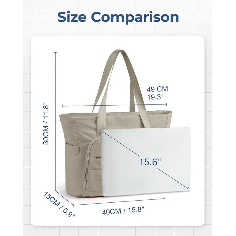Women's Travel Tote Bag Leisure Fashion Large Capacity Commuting Gym Shoulder Bag Female Simple Mommy Go Out Handbags