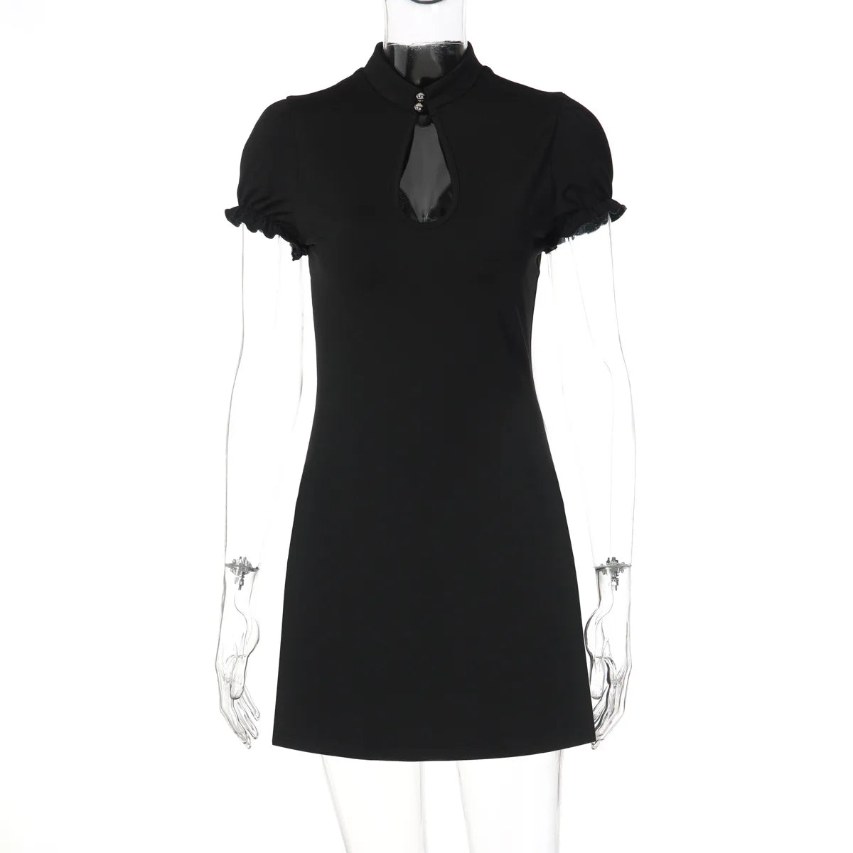Club Dress for Women Spring New Sexy Slimming Low Cut Short Sleeve Party Dress