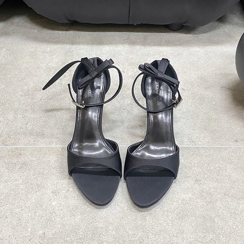 Luxury Female Butterfly-Knot Footwear Pumps Ladies High Heels Shoes Fashion Pointed Toe Women Thin Heels Shoes 2025 New