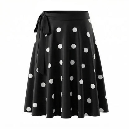Halter Neck Camisole Polka Dot Skirt Set Women's Summer Sexy Fashionable Personality Neckband Backless Beach Vacation Black Set