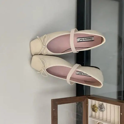 Summer Shoes Ladies Low Heels Round Toe Soft Shallow Mouth Casual Female Sneakers Bow-Knot 2025 Comfortable Butterfly New Flower