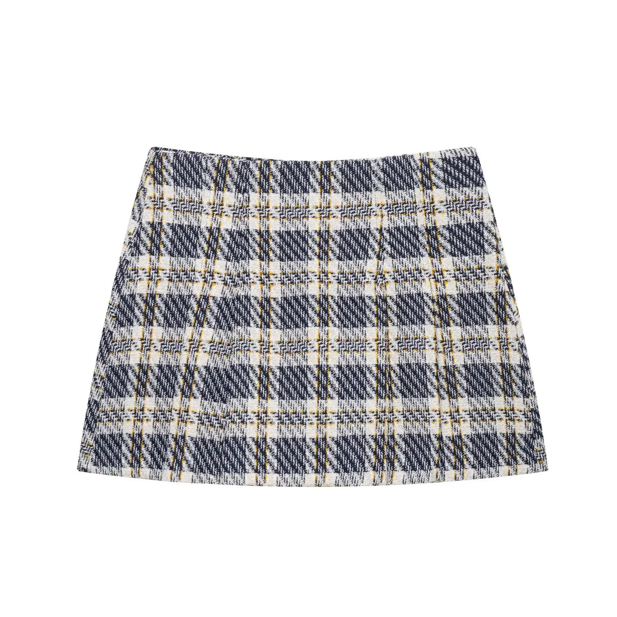 Women Retro Plaid Pleated Culottes Sets Lady Casual Sleeveless Single Breasted Slim Short Vest Suit 2026 Daily Commute Outfits