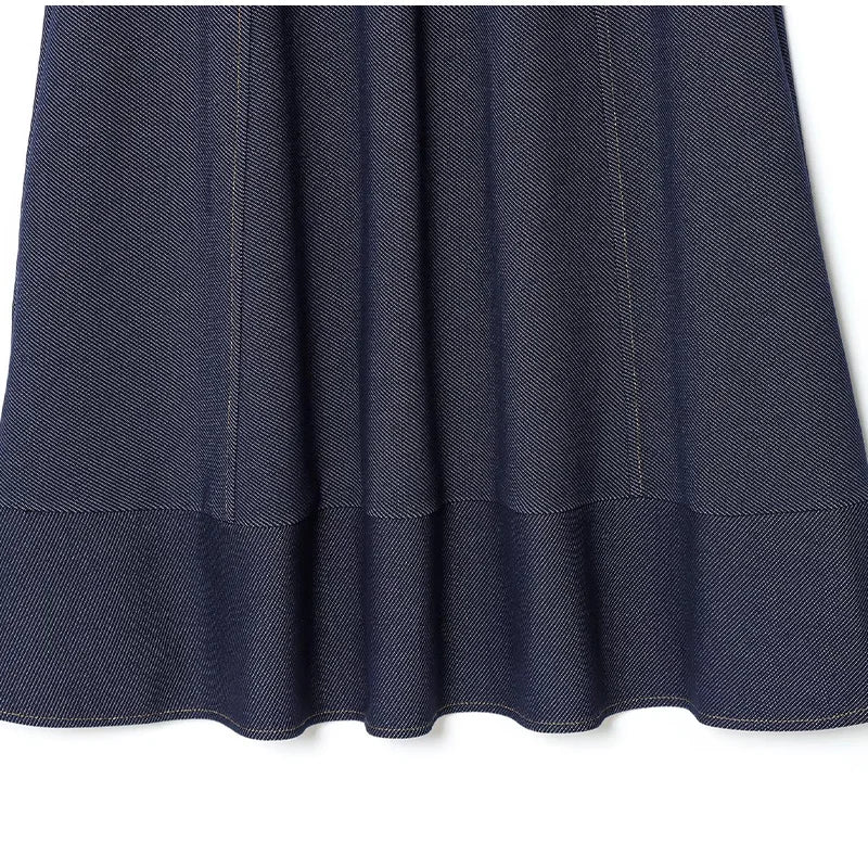 Elegant Off Shoulder Belt Women's Denim Dress Solid Backless Sleeveless Strapless A-line Dresses 2025 Summer Fashion Lady Robes