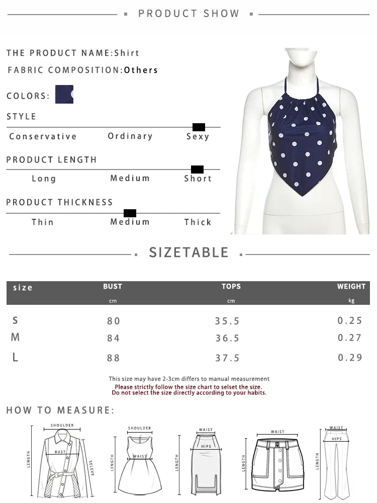 Sexy Polka Dot Print 2-Piece Set Women Halter Bandage Halter Backless Sleeveless Mini Tops+Straight Skirt Matching Suit