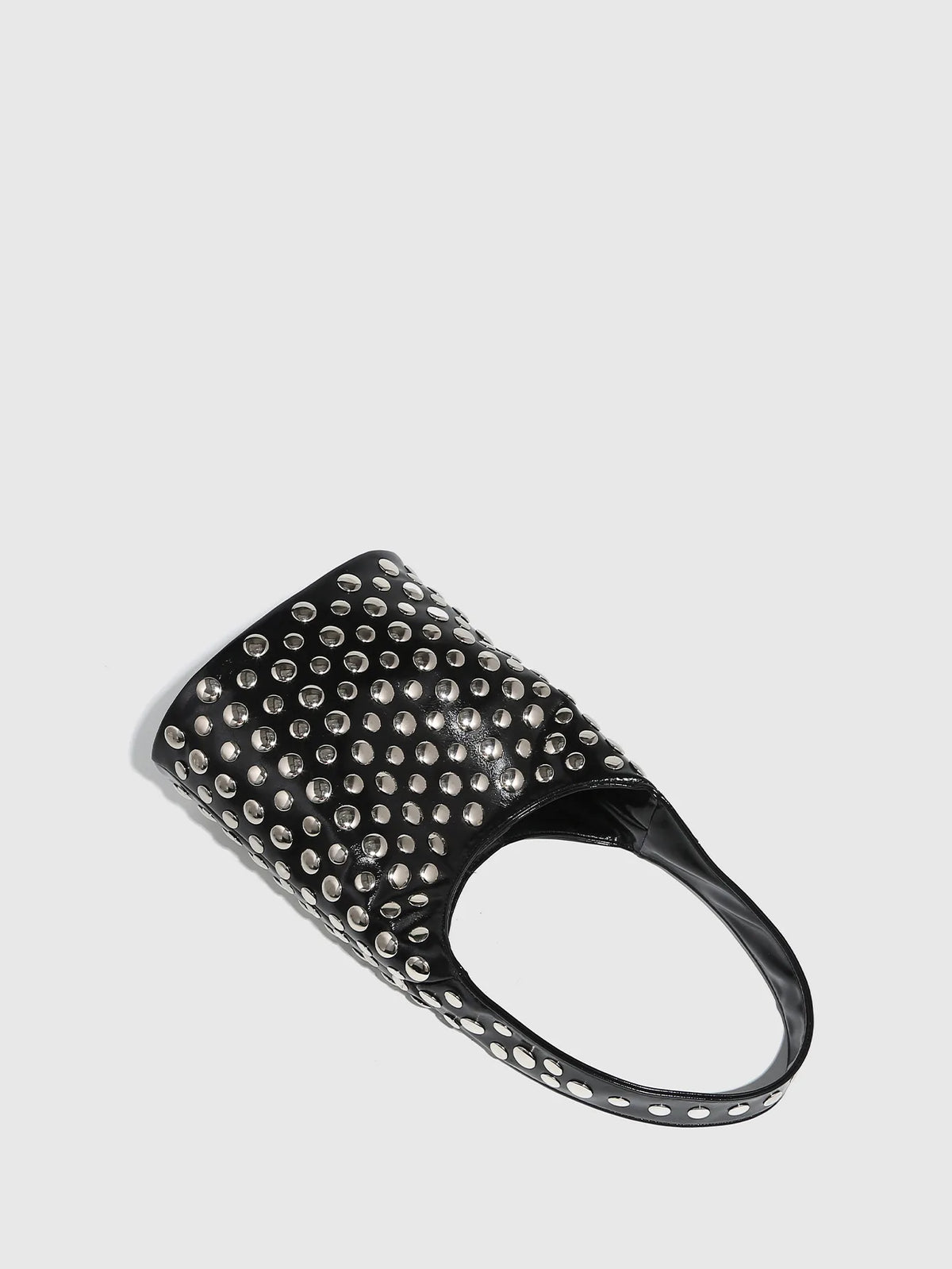 New Rivet Bucket Bag Motorcycle Texture Trend Handbag Highlights Unique Personality Tortoise Shell Sequins Soft Ladies Bag