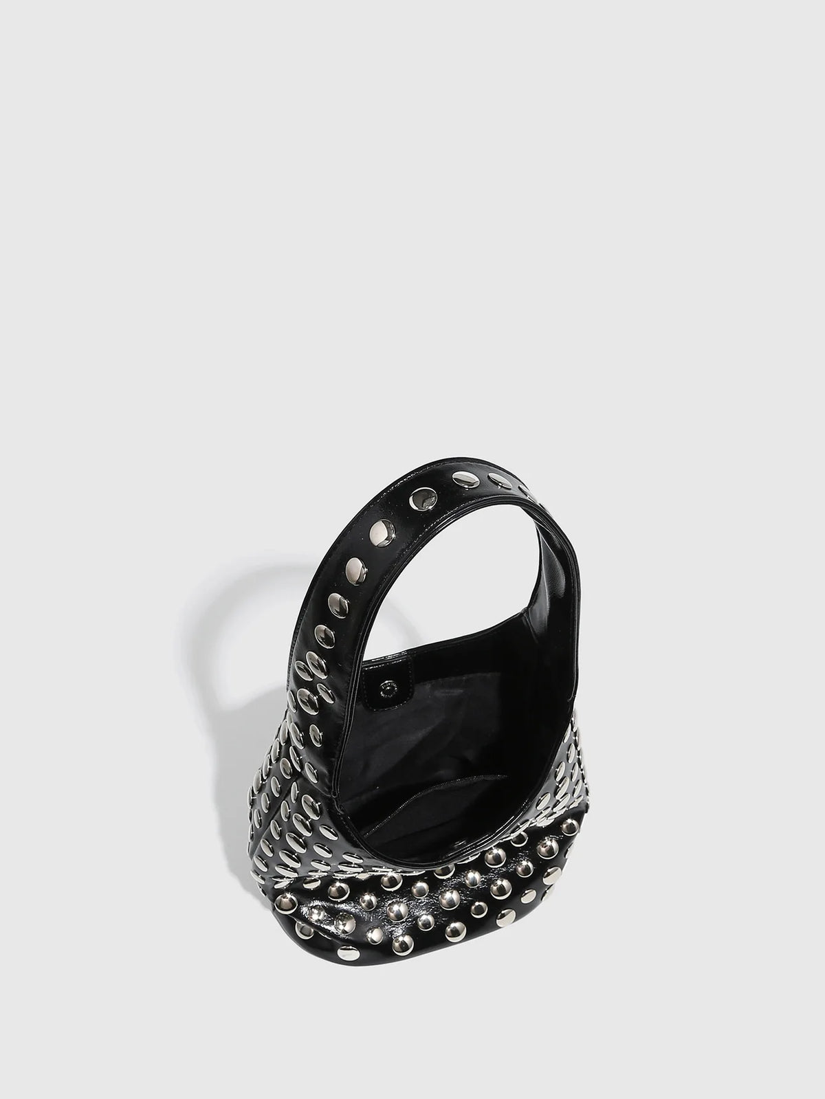 New Rivet Bucket Bag Motorcycle Texture Trend Handbag Highlights Unique Personality Tortoise Shell Sequins Soft Ladies Bag