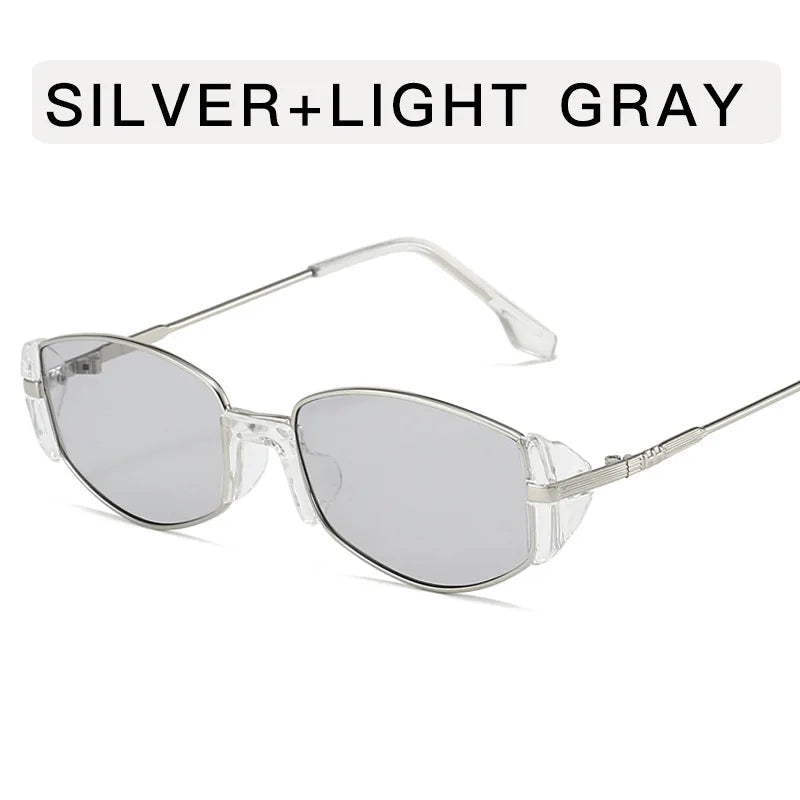Trendy Small Square Women's Sunglasses Metal Frame Sun Glasses Vintage Shades UV400 Eyewear Narrow Eyeglasses Driver Goggle