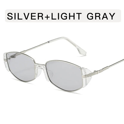 Trendy Small Square Women's Sunglasses Metal Frame Sun Glasses Vintage Shades UV400 Eyewear Narrow Eyeglasses Driver Goggle