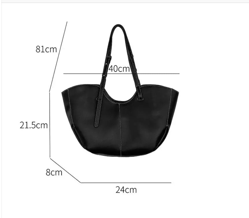 Designer Large Capacity Women Handbag Single Shoulder Portable Shopping Bag Luxury Leather Ladies Commuter Underarm Totes Bag