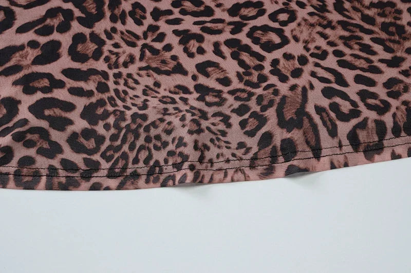 Leopard Print Backless Sexy Maxi Dress For Women Gown Halter Off-shoulder Sleeveless Bodycon Beach Long Dress Vestido