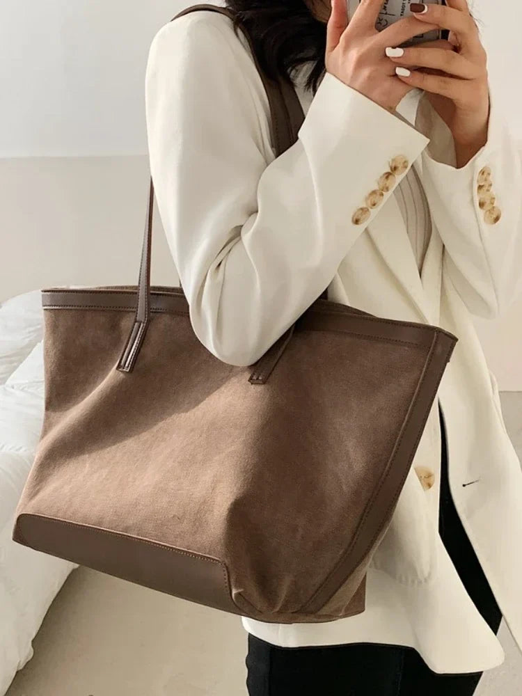 Large-capacity Bags Women Summer New Trendy Canvas One-shoulder Large Bag Casual All-match Portable Bag Fanny Pack
