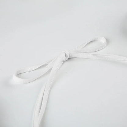 Elegant Fairy White Corset A-line Dress See Through Lace Square Collar Sexy Long Sleeve Short Dresses Aesthetic Sweet
