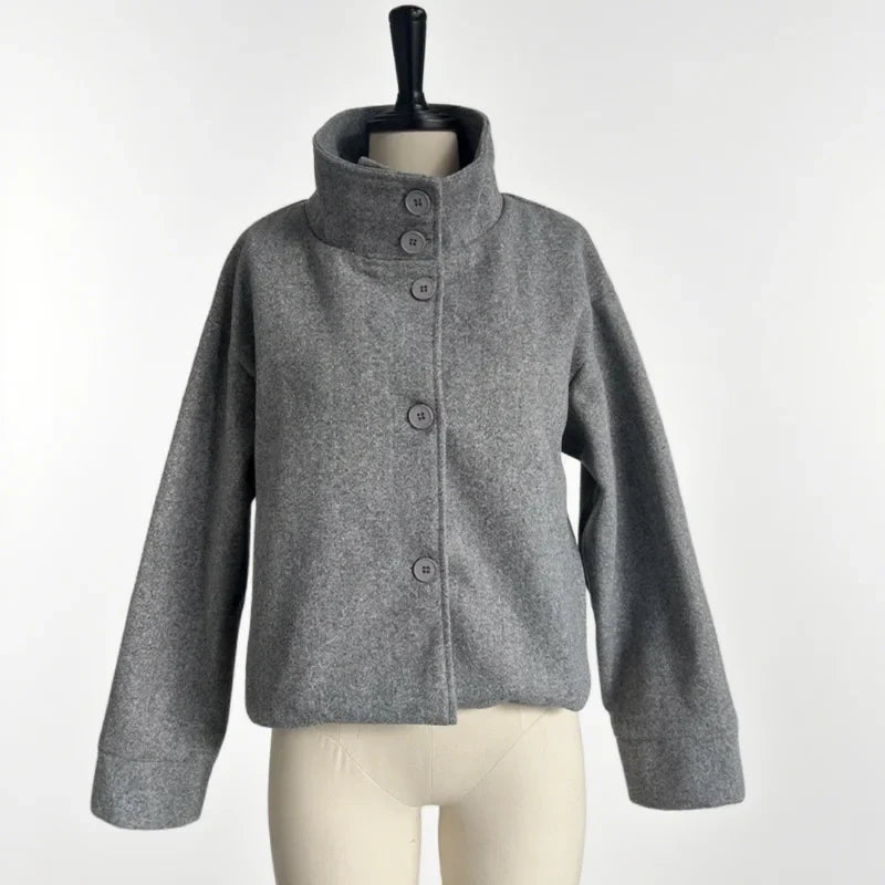 Stylish Versatile Jacket Stand-collar Women's Classic Casual Mature Elegant 2025 Autumn Coat Trend Edgy High-quality Street Wear