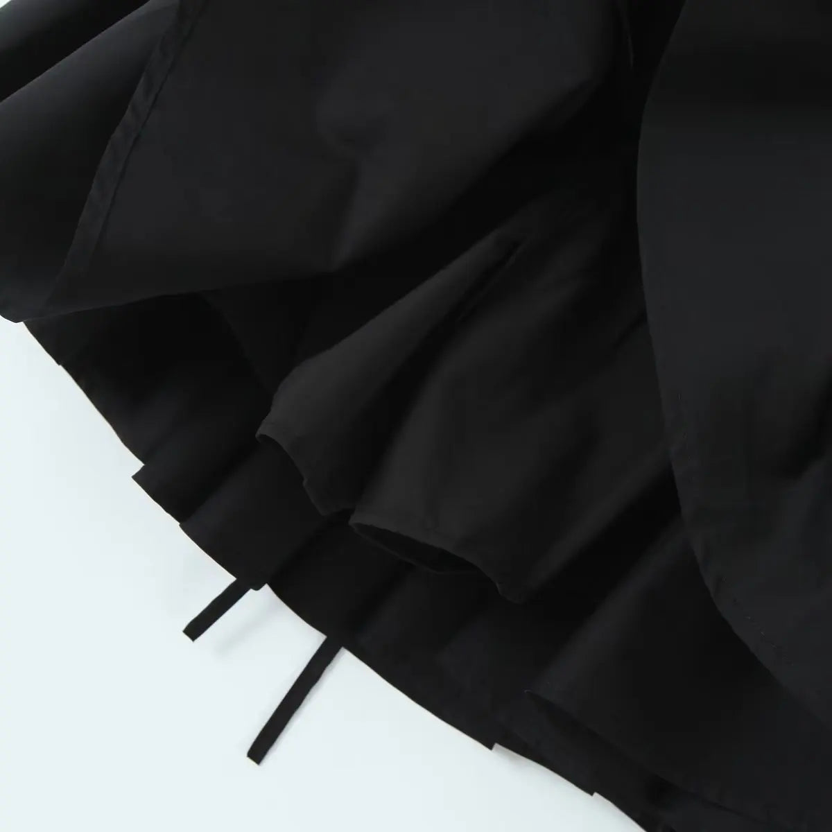 Lacing Up Bow Zipper Waist Asymmetrical A-lined Ruched Mini Skirt Skater Skirts sexy women black mini skirt