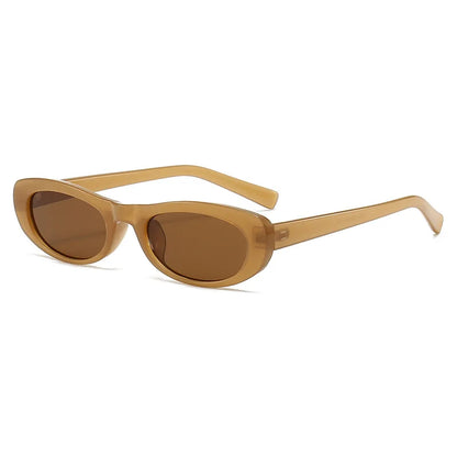 Fashion Cat Eye Sunglasses Women's Luxury Brand Small Oval Black Sun Glasses Women Goggle Trends Rectangle Eyewear UV