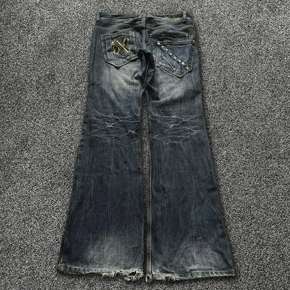 New High Waist Washed Slim Jeans Y2K Women Classic Fashion Street Straight Pant Trendy Retro Harajuku Simple Design Flared Jeans