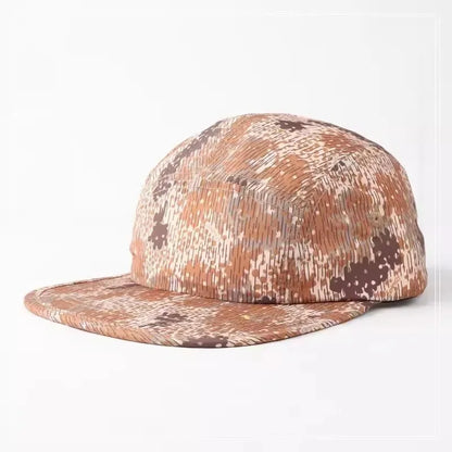 Ins Popular Striped 5-panel Baseball Cap Suitable for Four Seasons Street Versatile Fashion Flat-brimmed Hats for Men and Women