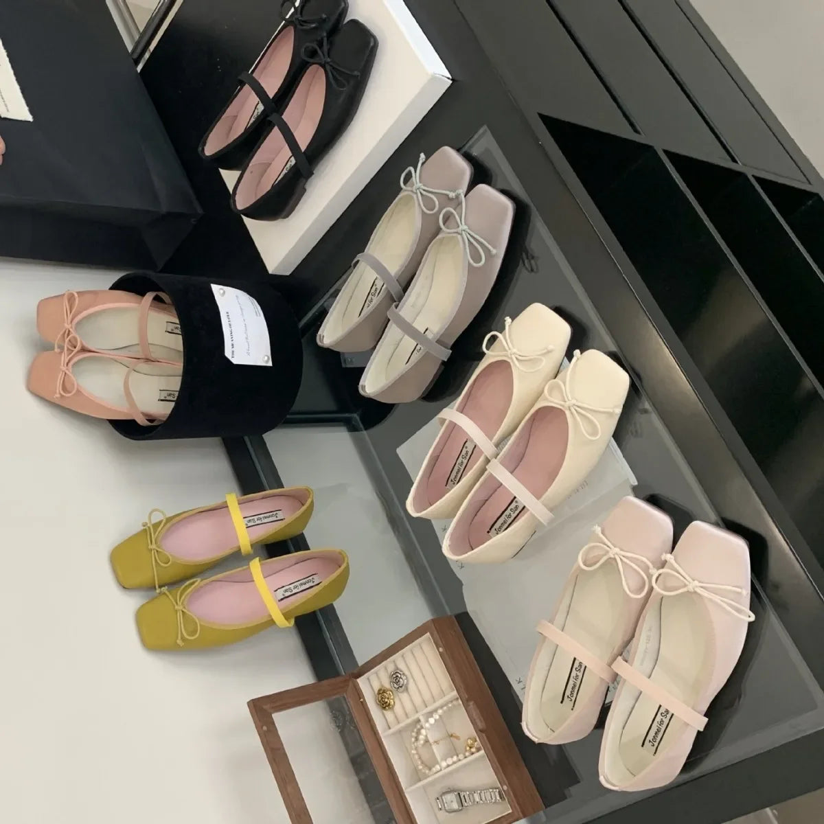 Summer Shoes Ladies Low Heels Round Toe Soft Shallow Mouth Casual Female Sneakers Bow-Knot 2025 Comfortable Butterfly New Flower