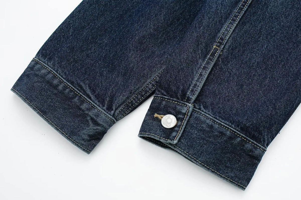 Women's New Plus Size Heart-shaped Pocket Denim Jacket Jacket for Women